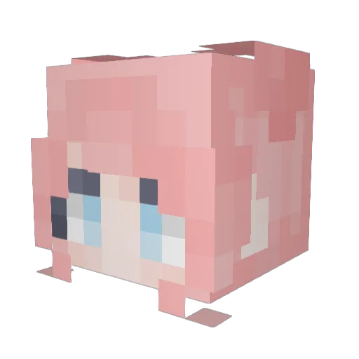 A_river1 Minecraft avatar head, 3D render