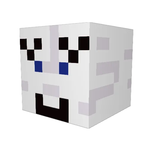A_snowman_A Minecraft avatar head, 3D render