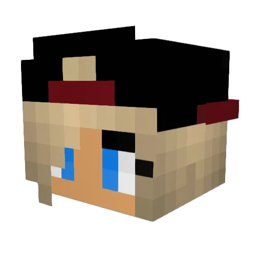 A_sparklyWarrior Minecraft avatar head, 3D render