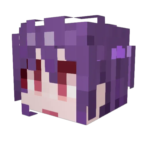 A_taine Minecraft avatar head, 3D render