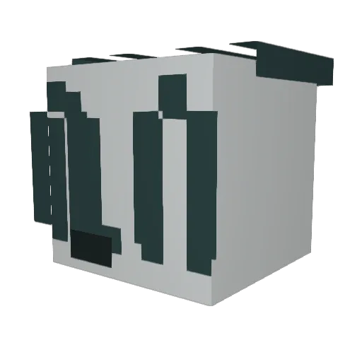 A_tiver Minecraft avatar head, 3D render