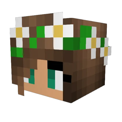 A_w_y Minecraft avatar head, 3D render