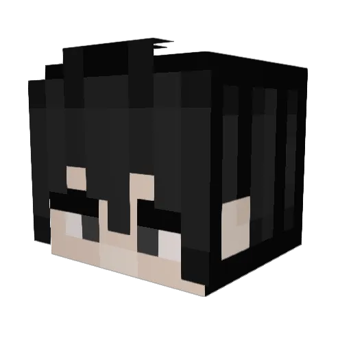 A_xshy Minecraft avatar head, 3D render