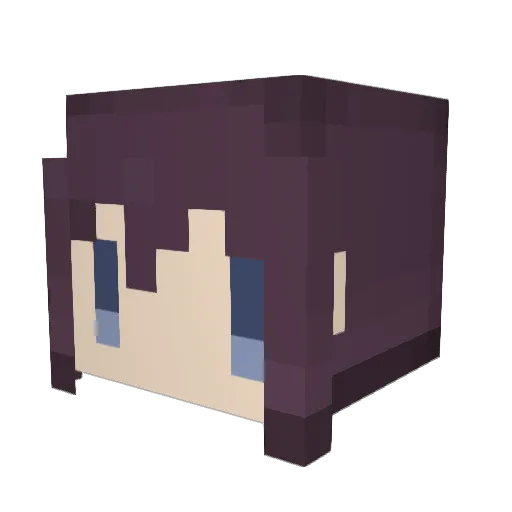 A_yutaka Minecraft avatar head, 3D render