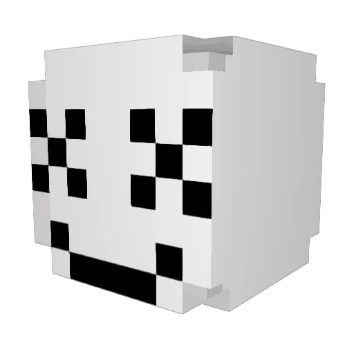 A_yyw Minecraft avatar head, 3D render