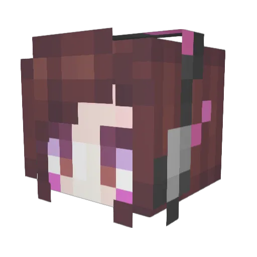 A_zhi Minecraft avatar head, 3D render