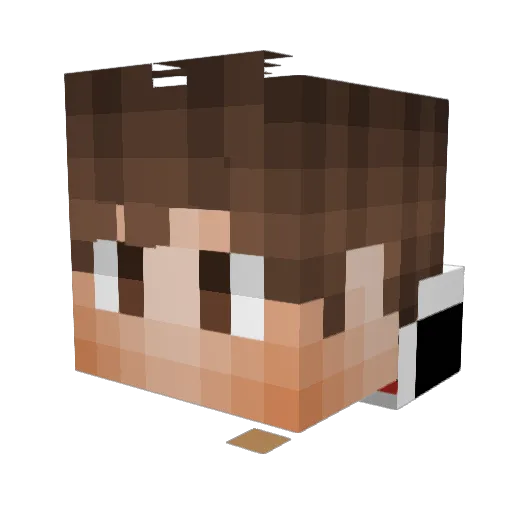 AaMille Minecraft avatar head, 3D render