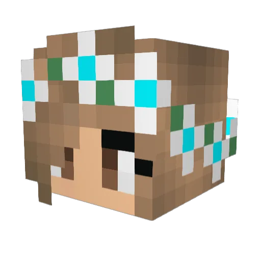 Aaa275392 Minecraft avatar head, 3D render