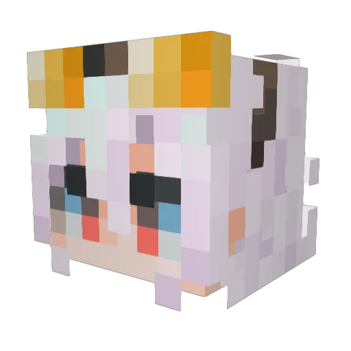 Aaa_v Minecraft avatar head, 3D render