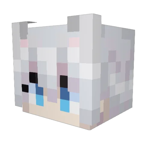 Aaaaa_Bai Minecraft avatar head, 3D render