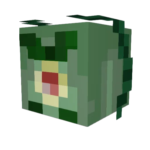 Aaaaapfel Minecraft avatar head, 3D render