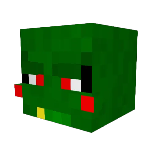 Aaaaha Minecraft avatar head, 3D render