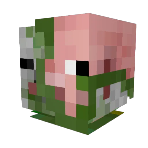 Aaamfrna Minecraft avatar head, 3D render