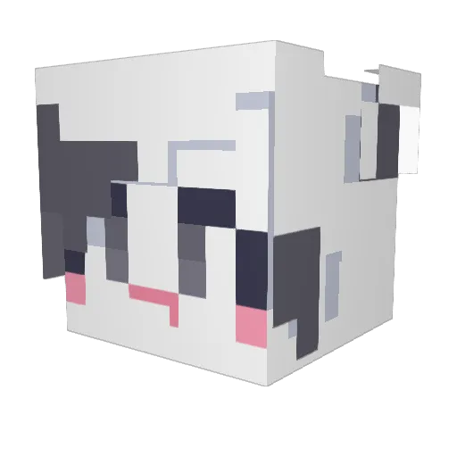Aabry Minecraft avatar head, 3D render