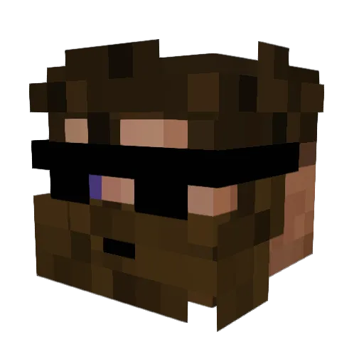 Aadamm_ Minecraft avatar head, 3D render