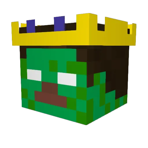 Aadit117 Minecraft avatar head, 3D render