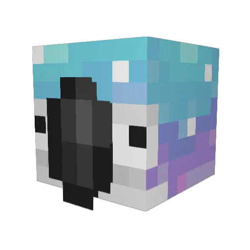 Aaela Minecraft avatar head, 3D render