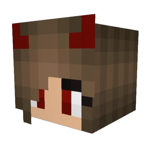 Aaelan Minecraft avatar head, 3D render
