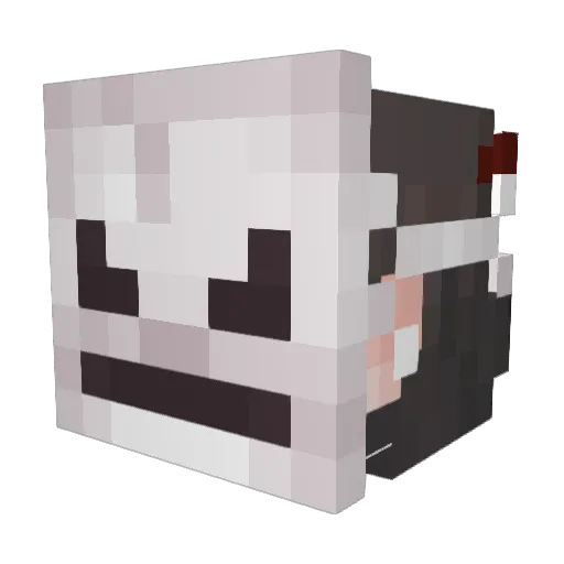 Aaely Minecraft avatar head, 3D render