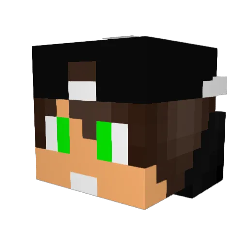 AaenMC Minecraft avatar head, 3D render