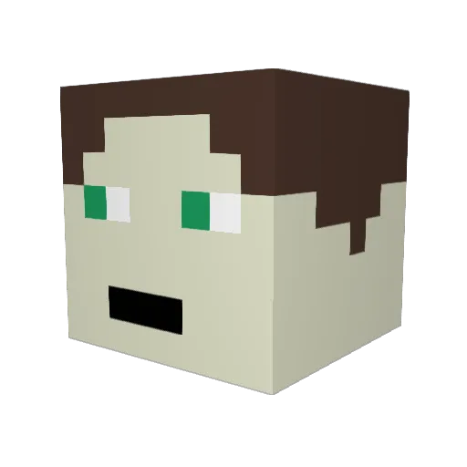 AafonAi Minecraft avatar head, 3D render