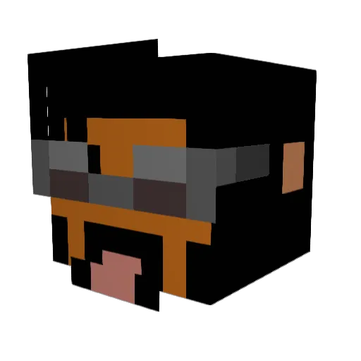 Aahil786 Minecraft avatar head, 3D render