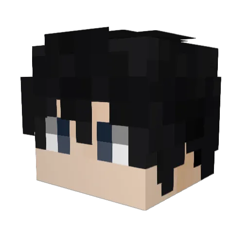 Aaile Minecraft avatar head, 3D render