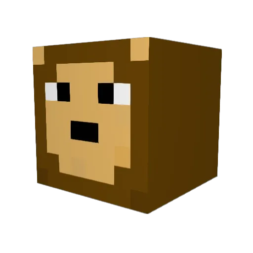 Aaioni Minecraft avatar head, 3D render