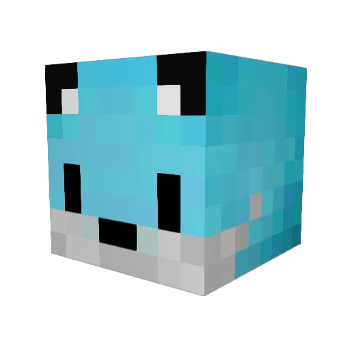 Aairrr Minecraft avatar head, 3D render