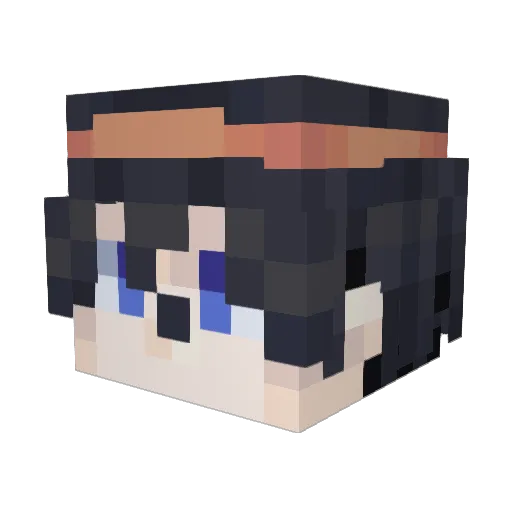 AakTsao Minecraft avatar head, 3D render