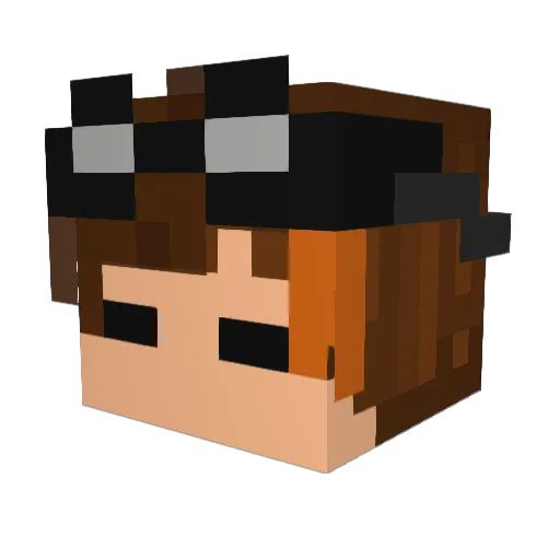 AakaNach0 Minecraft avatar head, 3D render
