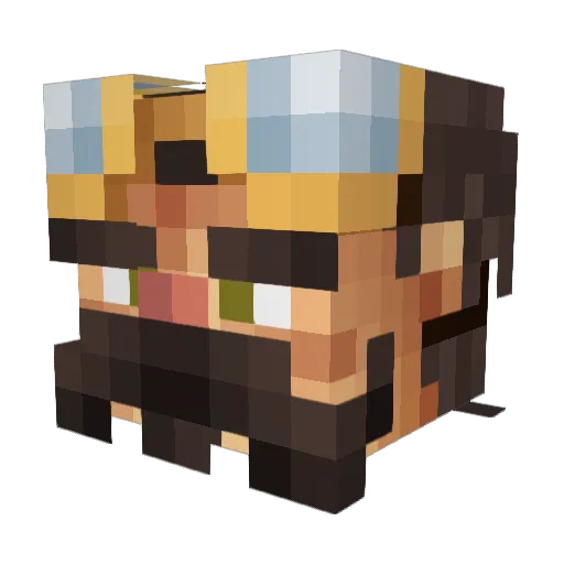 Aakryd Minecraft avatar head, 3D render