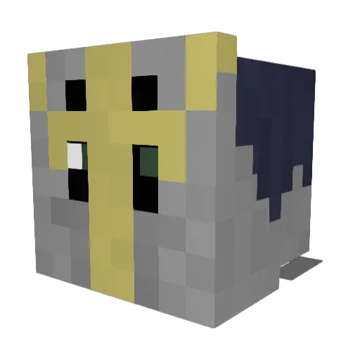Aalcibiades Minecraft avatar head, 3D render