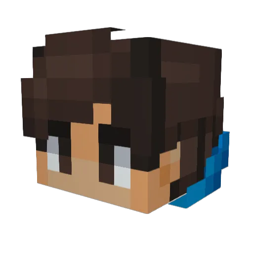 Aalert Minecraft avatar head, 3D render