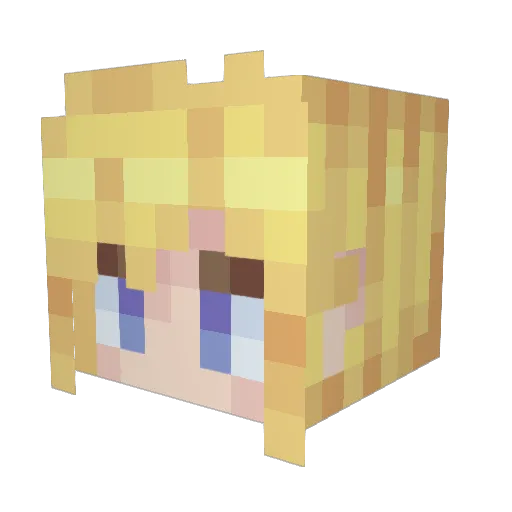 Aalfon Minecraft avatar head, 3D render