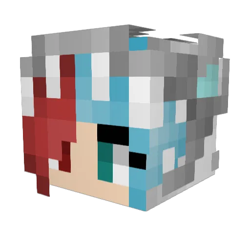 Aaliyahxo Minecraft avatar head, 3D render