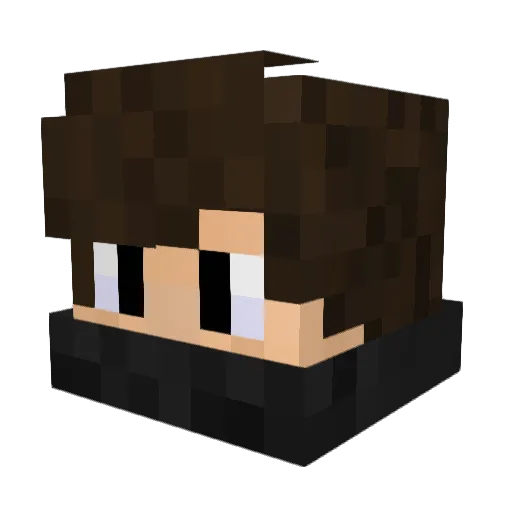 AalyX Minecraft avatar head, 3D render