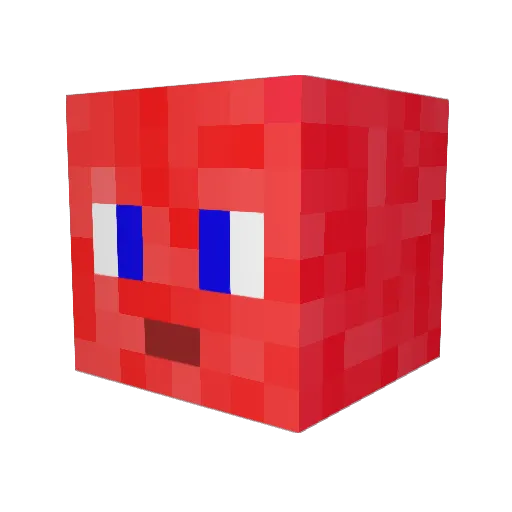 Aamuposti Minecraft avatar head, 3D render