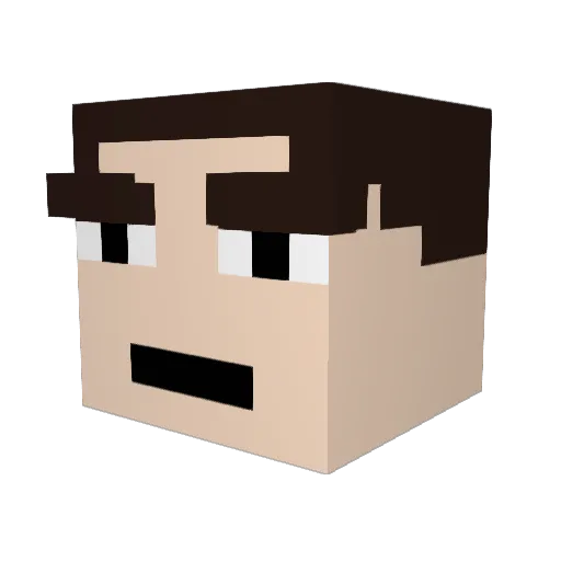 Aana1 Minecraft avatar head, 3D render