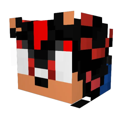 Aangaa Minecraft avatar head, 3D render