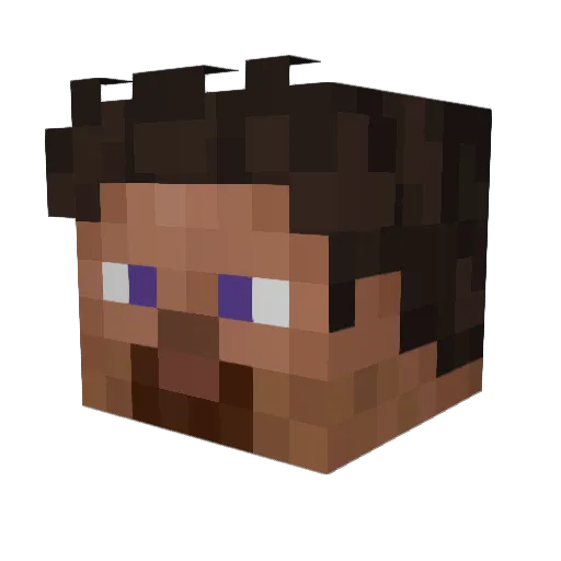 AapClient Minecraft avatar head, 3D render