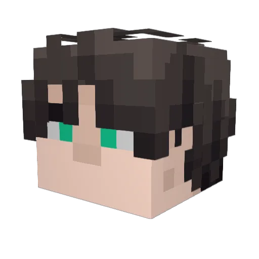 Aar0nFr0st Minecraft avatar head, 3D render