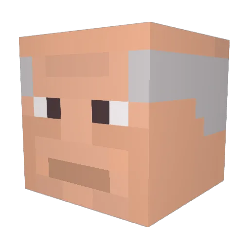 AaraonThomas Minecraft avatar head, 3D render
