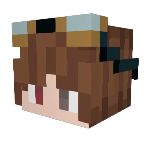 AardRinn Minecraft avatar head, 3D render