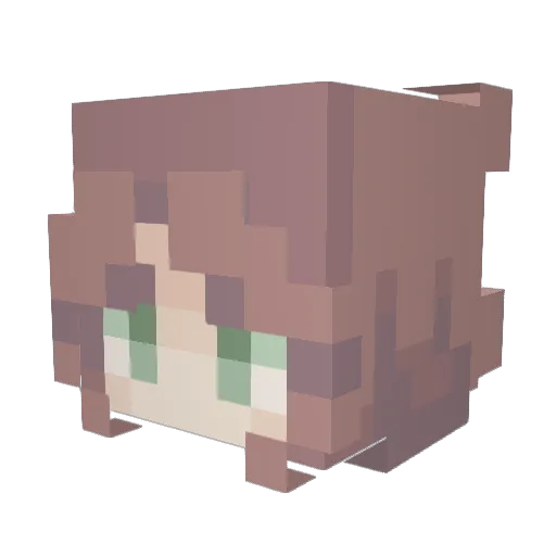 Aardbei_muffin Minecraft avatar head, 3D render