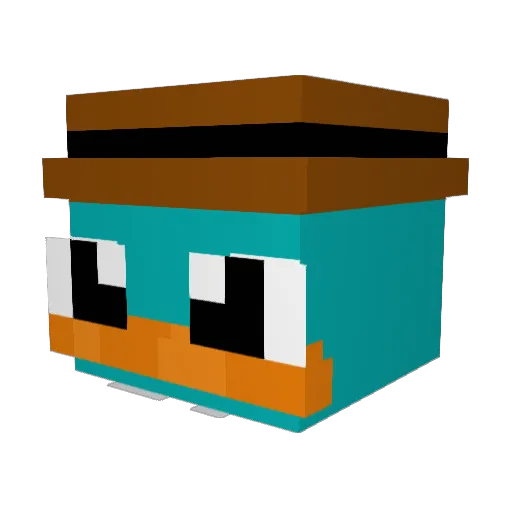 Aardhulk Minecraft avatar head, 3D render