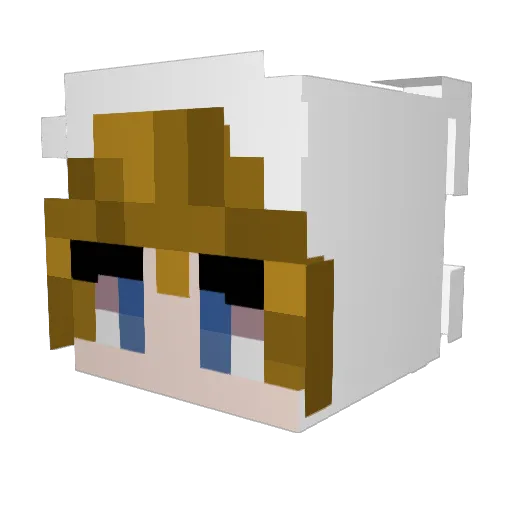 Aarennn Minecraft avatar head, 3D render
