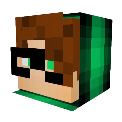 Aariz1002 Minecraft avatar head, 3D render