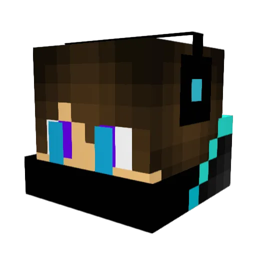 Aarkon_ Minecraft avatar head, 3D render