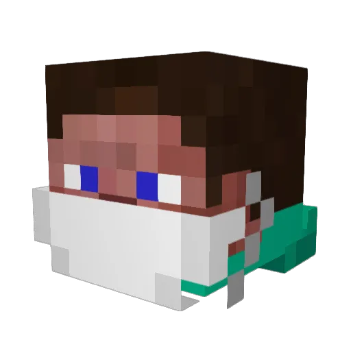 Aarkz_ Minecraft avatar head, 3D render